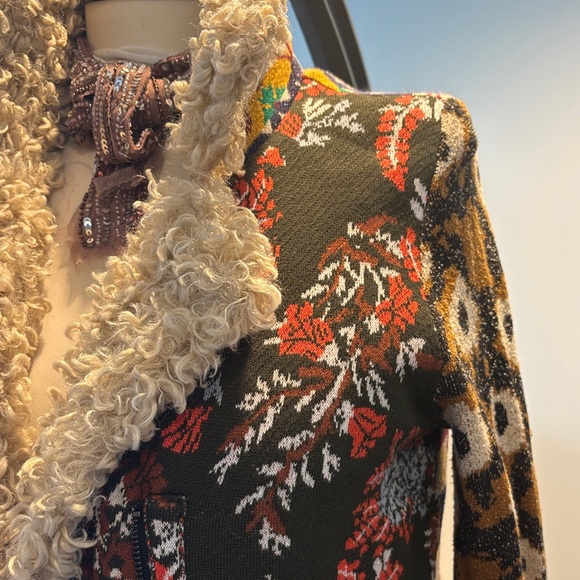 Desigual Multicolor Teddy Jacket with Faux Fur - Picture 3 of 9